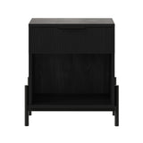 Modern Fluted Drawer Nightstand With Open Cubby Coastal by Walker Edison | Bel Furniture