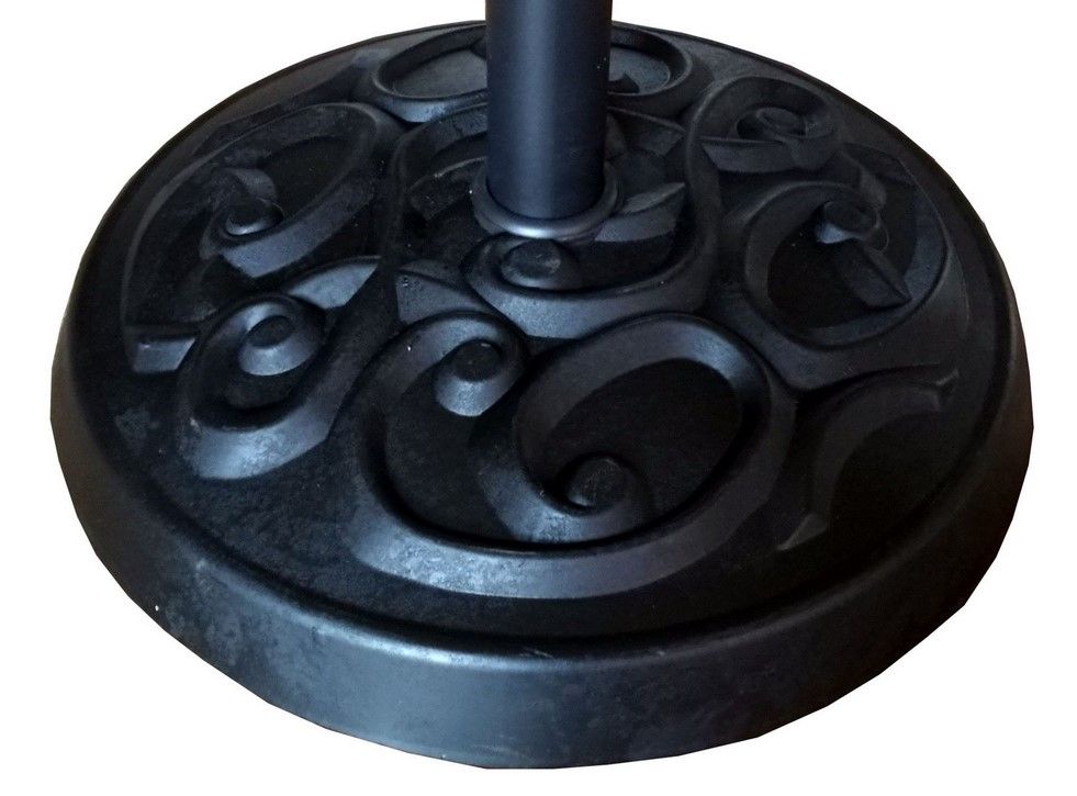 Rust-Resistant Resin Umbrella Base - Black