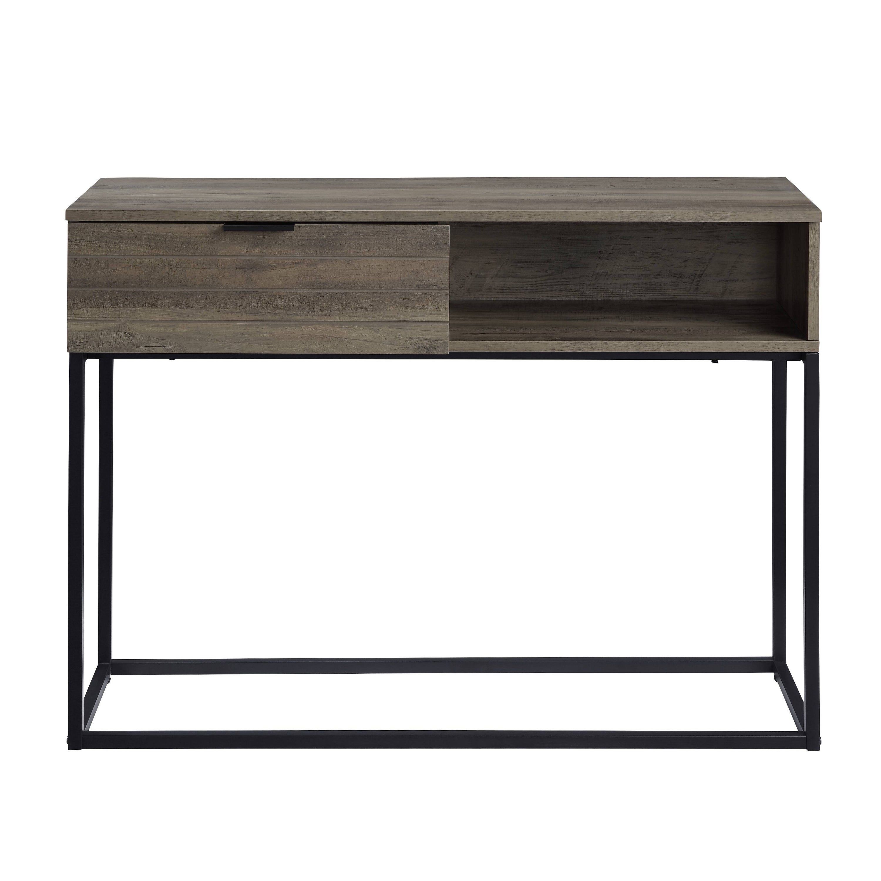 Galeno - Legs Writing Desk - Rustic Oak / Black