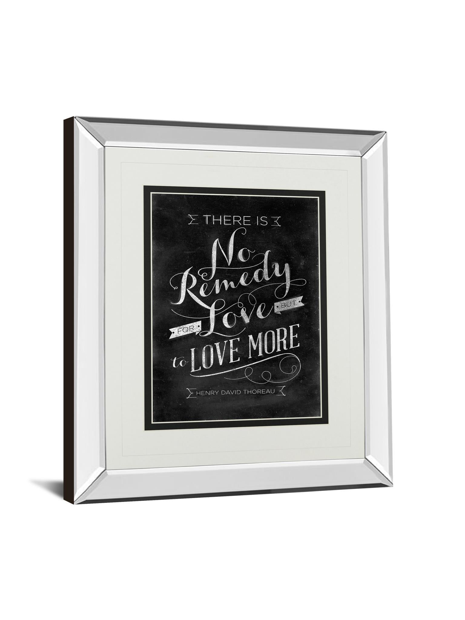 No Remedy By Sd Graphic - Mirror Framed Print Wall Art - Black