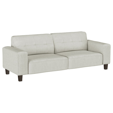 Deerhurst - Upholstered Track Arm Tufted Sofa - Greige by Coaster Fine Furniture | Bel Furniture