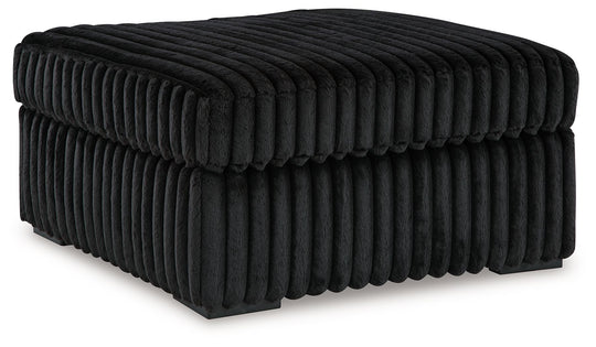 Midnight-Madness - Oversized Accent Ottoman Black by Signature Design by Ashley® | Bel Furniture