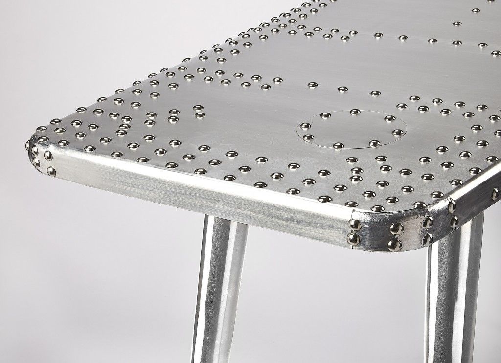 Metal Writing Desk - Silver