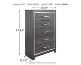 Lodanna - Gray - Five Drawer Chest by Signature Design by Ashley® | Bel Furniture