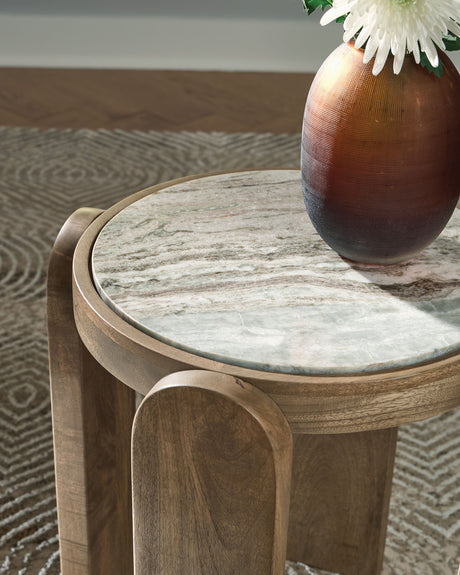 Gavrilley - Accent Table - Gray / White / Brown - view 5