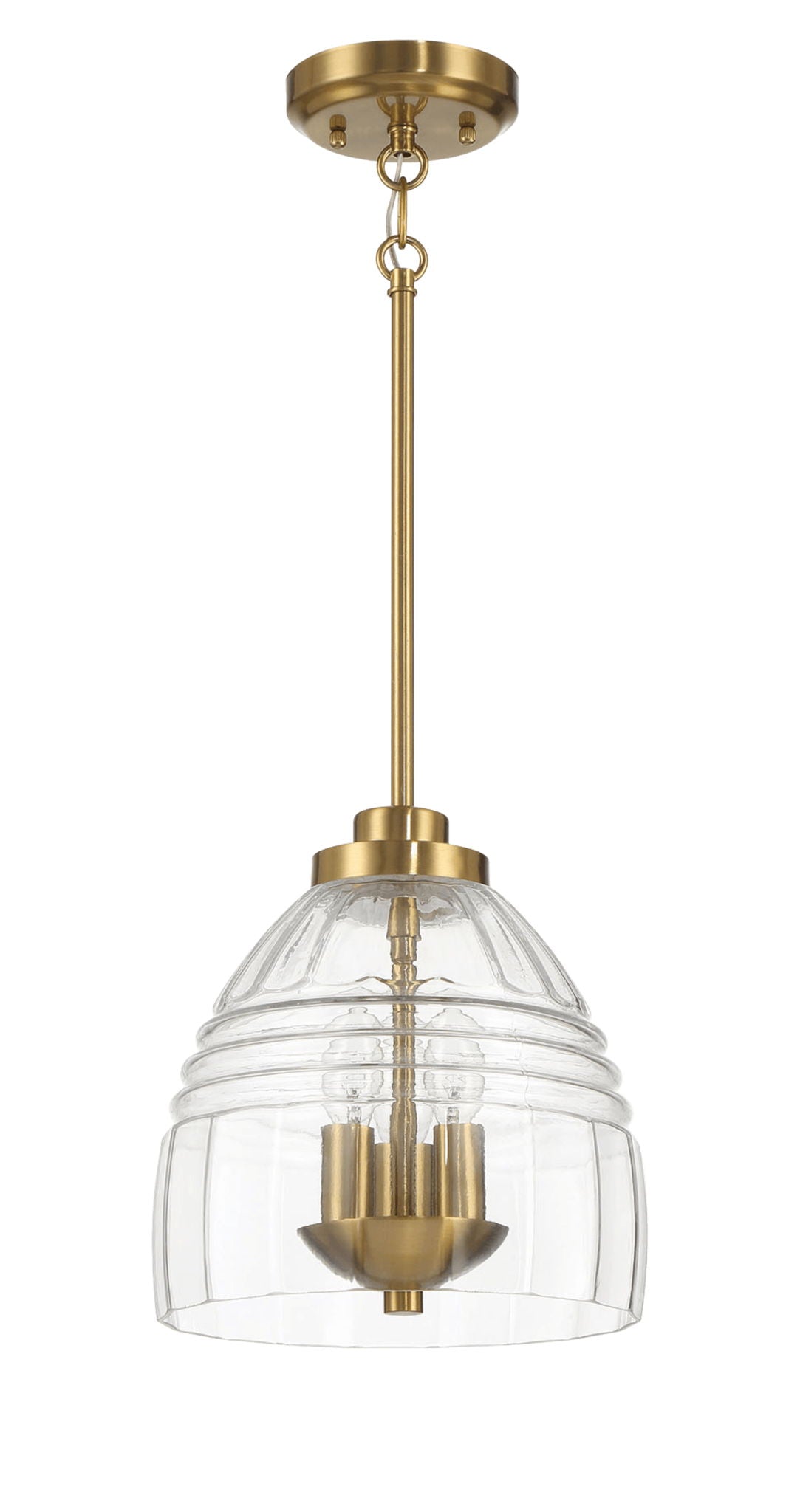 Ember - 3 Candle Lights Chain Pendant - Clear / Gold by Ashcroft Furniture | Bel Furniture