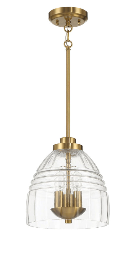 Ember - 3 Candle Lights Chain Pendant - Clear / Gold by Ashcroft Furniture | Bel Furniture