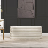 Fuji - Upholstered Oval Storage Bench by Jennifer Taylor Home | Bel Furniture