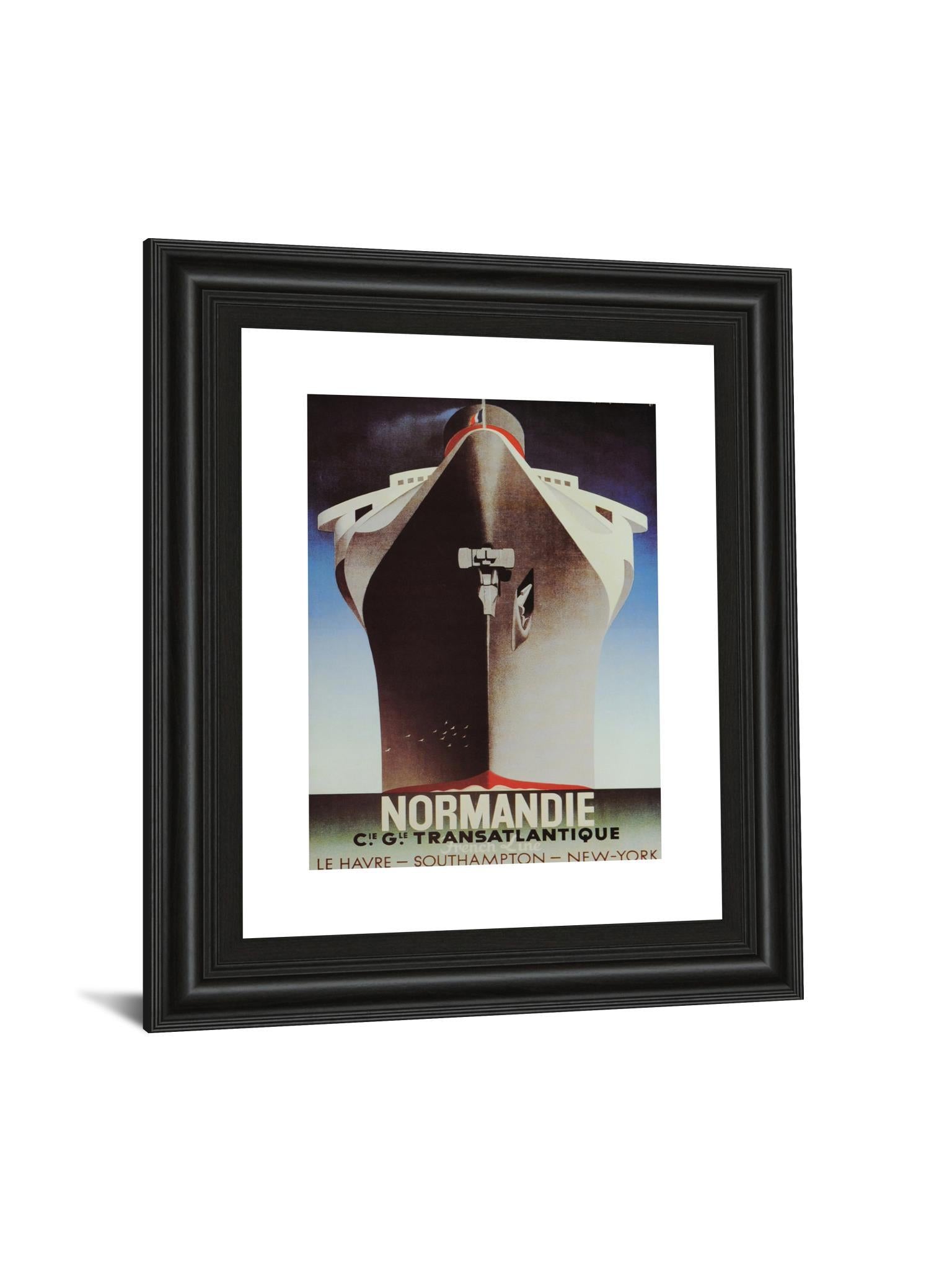 Normandie - Framed Print Wall Art - Dark Brown