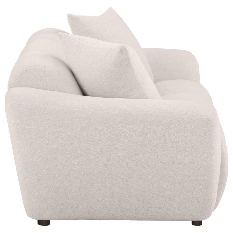 Destino - Chenille Upholstered Splayed Arm Loveseat - Greige