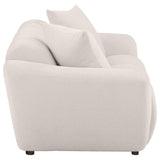Destino - Chenille Upholstered Splayed Arm Loveseat - Greige