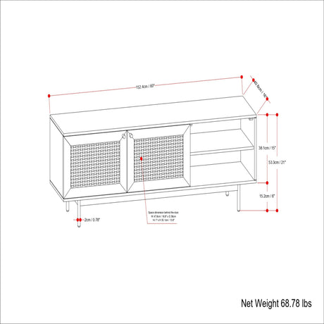 Reeves - TV Media Stand - Natural - view 7