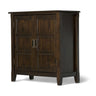 Burlington - Handcrafted Low Storage Cabinet Dark Brown by Simpli-Home | Bel Furniture