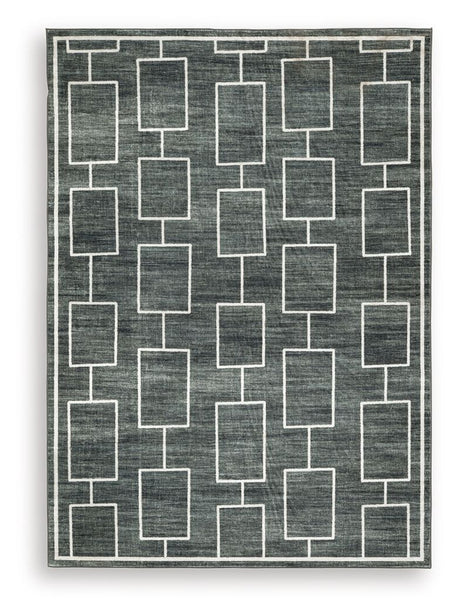 Elderland - Washable Rug Black 5' x 7' by Signature Design by Ashley® | Bel Furniture