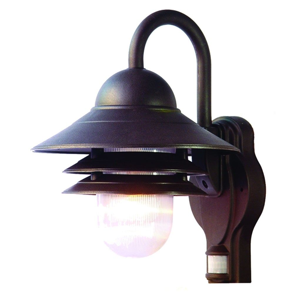 Motion Sensor Outdoor Wall Light - Antiqued Bronze