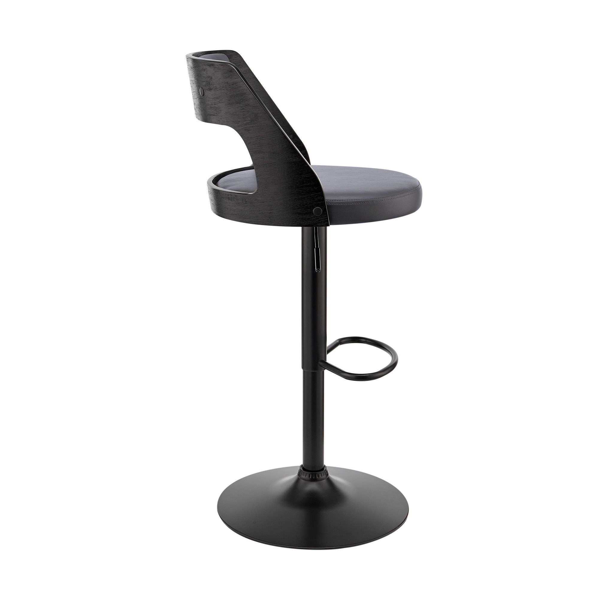 43" Swivel Adjustable Height Bar Chair - Gray / Black