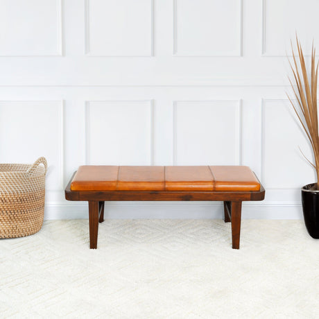 Maddox - Bench - Rustic / Tan by Ashcroft Furniture | Bel Furniture