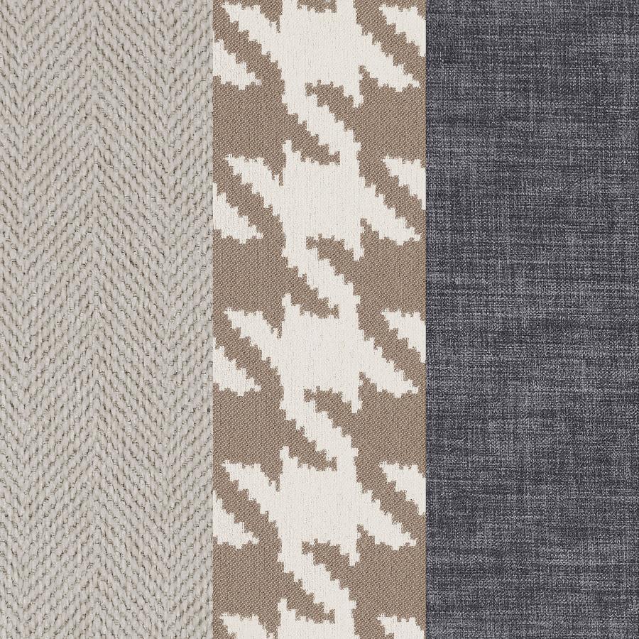 Mcloughlin - Upholstered Sloped Arm Sectional Sofa - Platinum by CoasterEssence | Bel Furniture