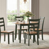 Gesthaven - Round Dining Room Drop Leaf Table Set Green 5 Pc. Table, 4 Chairs by Signature Design by Ashley® | Bel Furniture