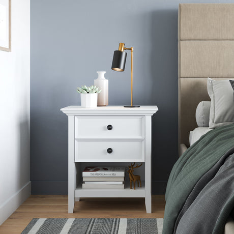 Amherst - Bedside Table, Handcrafted by Simpli-Home | Bel Furniture