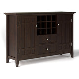Bedford - Sideboard Buffet And Wine Rack - Dark Chestnut Brown by Simpli-Home | Bel Furniture