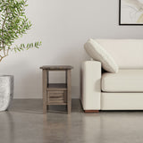 Ela - Narrow End Table - Brown