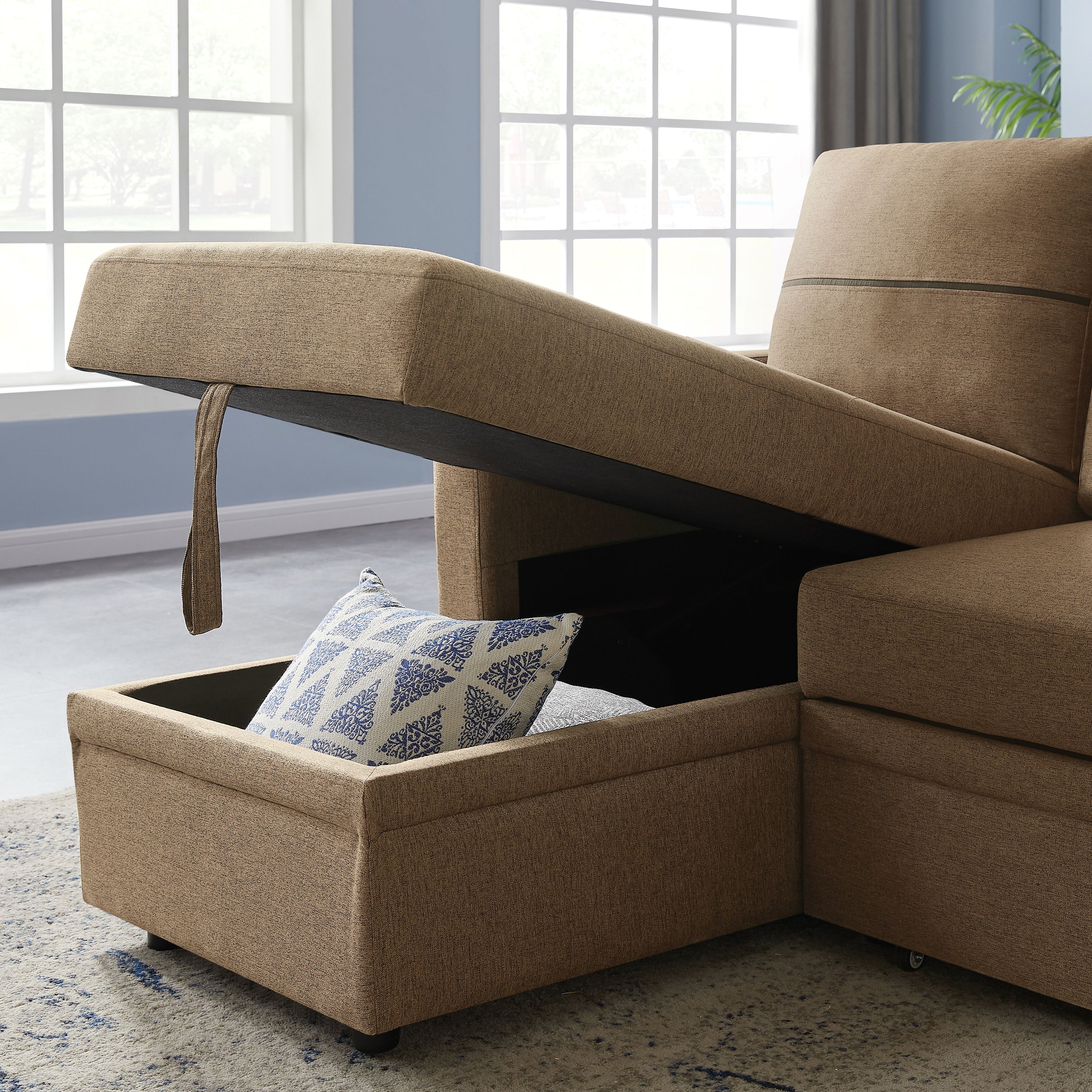 Broaching Pull-Out Storage Sofa