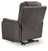 Snowfield - Gunmetal - Power Lift Recliner by Signature Design by Ashley® | Bel Furniture