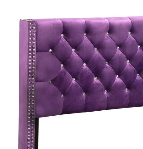 Upholstered Nailhead Trim Chic Bed - view 40