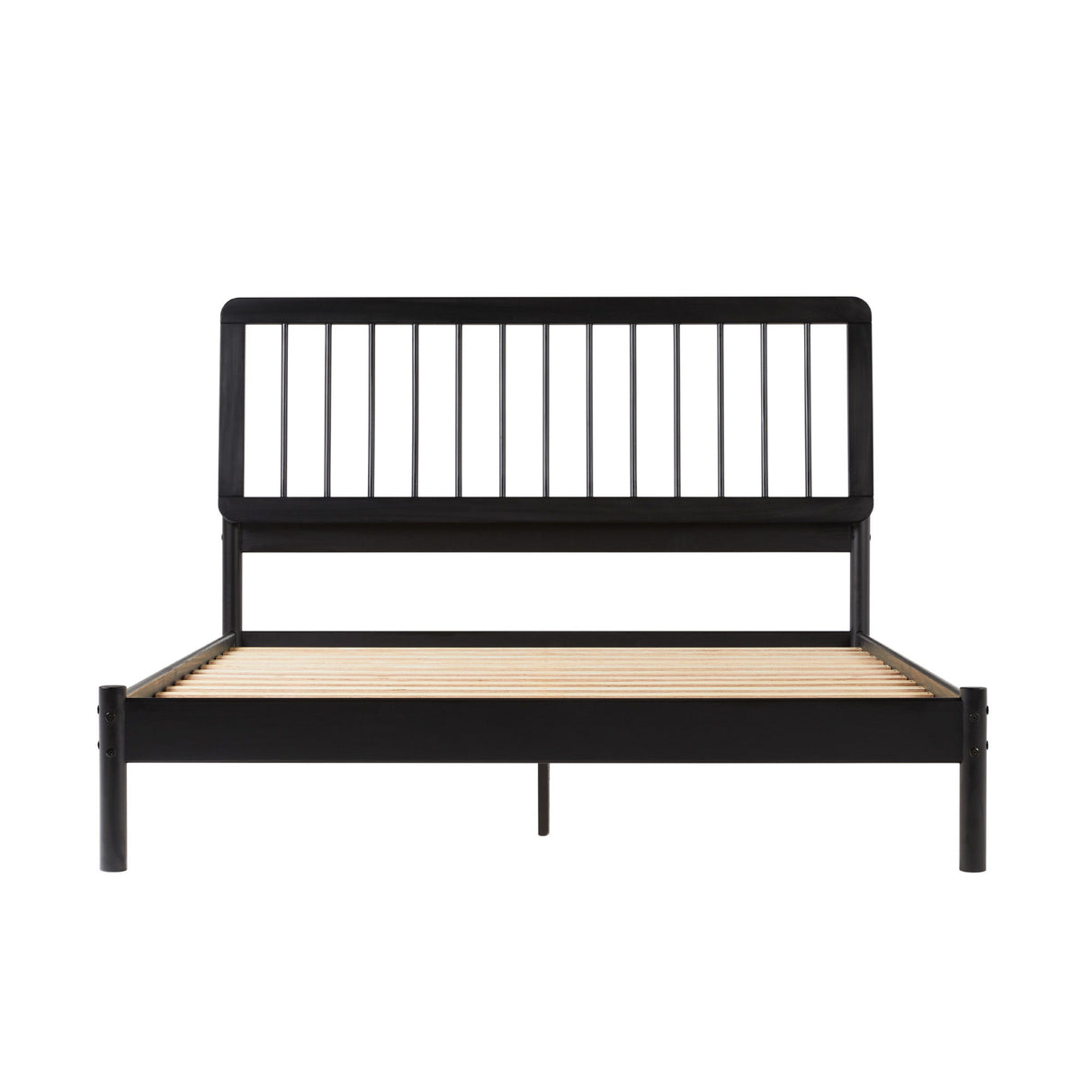 Mid-Century Modern Solid Wood Spindle Bed by Walker Edison | Bel Furniture