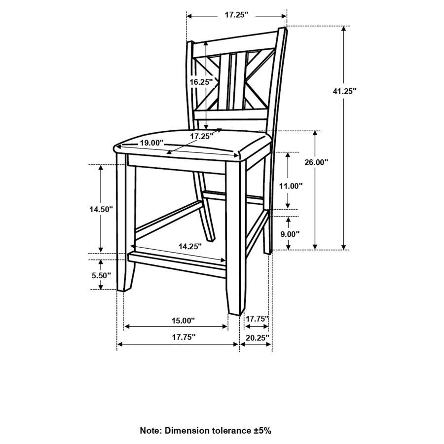 Athens - Wood Counter Chair With Cushion (Set of 2) - Barn Gray