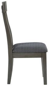 Hallanden - Black / Gray - Dining UPH Side Chair (Set of 2) by Signature Design by Ashley® | Bel Furniture