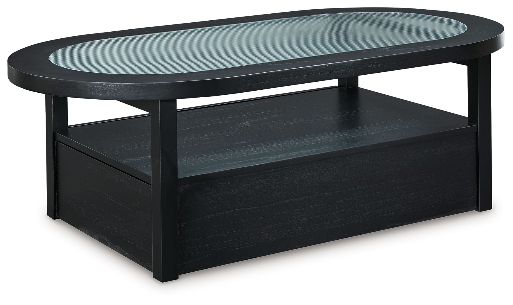 Winbardi - Black - Oval Cocktail Table