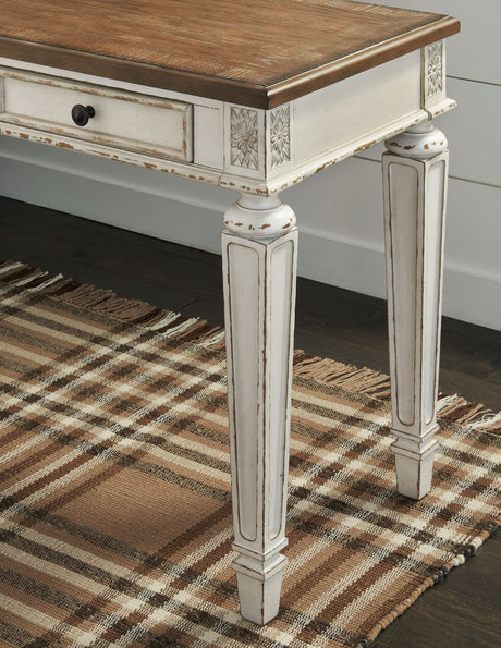 Realyn - Light Brown - Home Office Desk by Signature Design by Ashley® | Bel Furniture