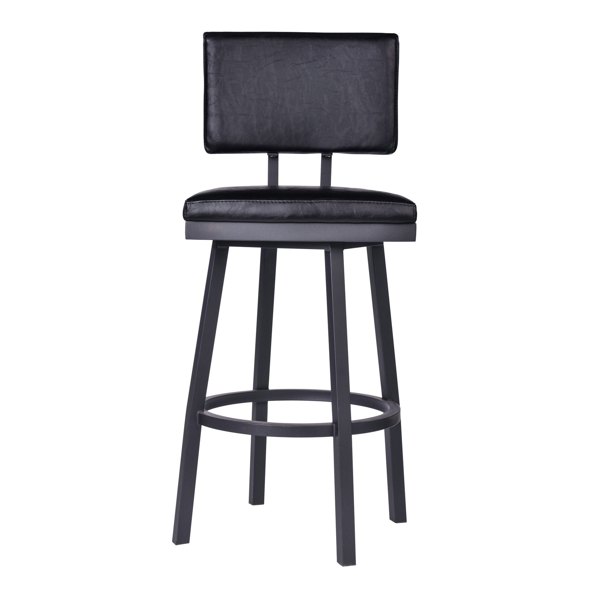 39.5" Swivel Counter Height Bar Chair - Black