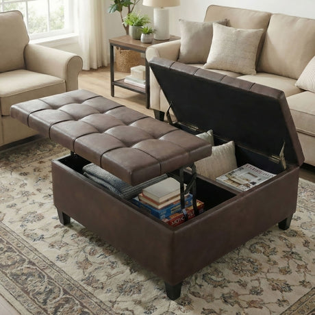 Harrison - Large Coffee Table Storage Ottoman - view 26