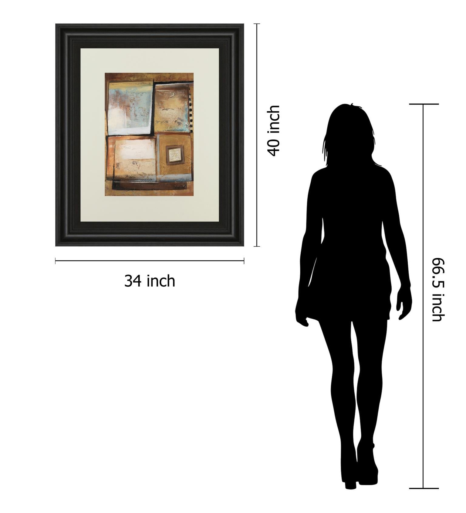 Abstract Il By Patricia Pinto - Framed Print Wall Art - Dark Brown