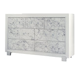 Skye - Marble Dresser - White