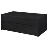 Knapp - Lift Top Cocktail Coffee Table With Dual Drawers - Black by Coaster Fine Furniture | Bel Furniture