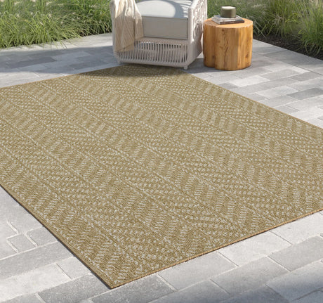 Earth - 5'3" X 7'3" Indoor, Outdoor Area Rug - Natural / White - view 3