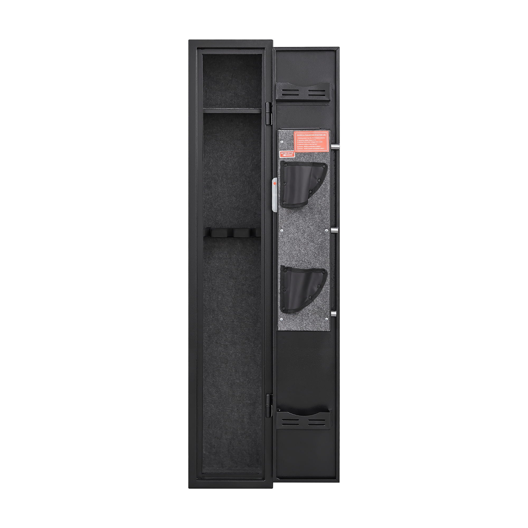 Sturdy Cabinet, With Led Lights, Removable Shelf Bullet Rack And Gun Rack - Black Gun