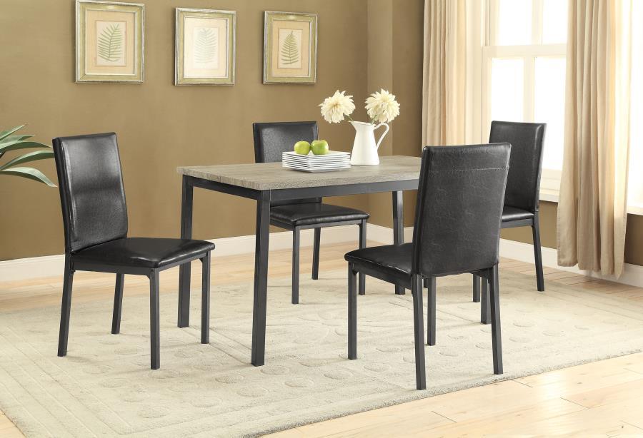 Garza - Rectangular Composite Wood Dining Table - Gray