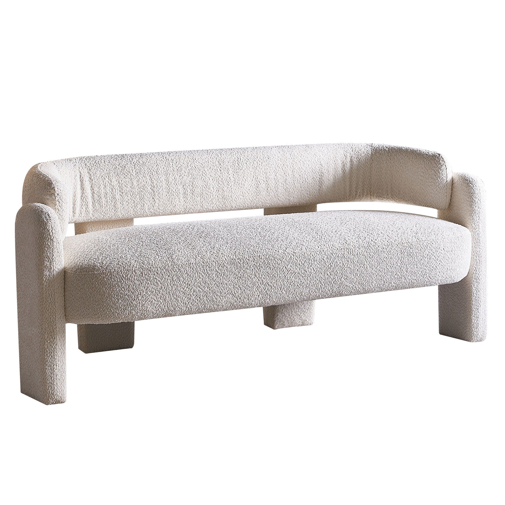 Boucle Upholstery Modern Sofa For Living Room