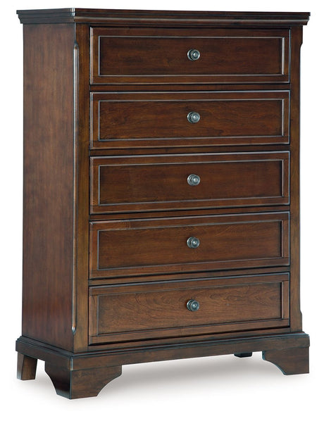 Trellington - Brown - Five Drawer Chest by Signature Design by Ashley® | Bel Furniture