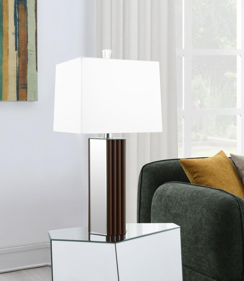 Elena - Square Tapered Mirrored Lamp by Coaster Fine Furniture | Bel Furniture