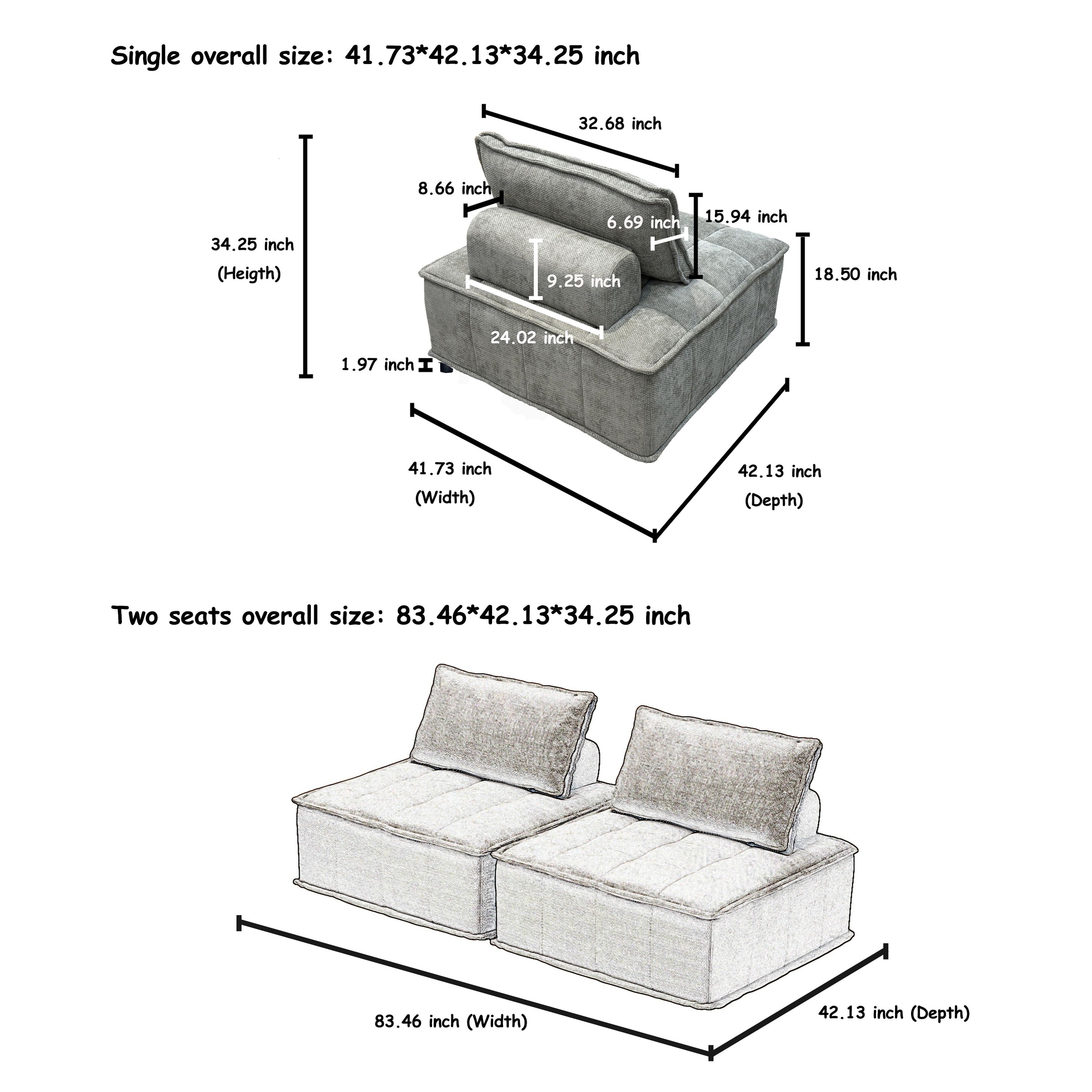 Luxury L-Shaped Modular Sofa With Hidden Legs, Adjustable Cushions, And Spring Seats - Perfect For Modern Living Room