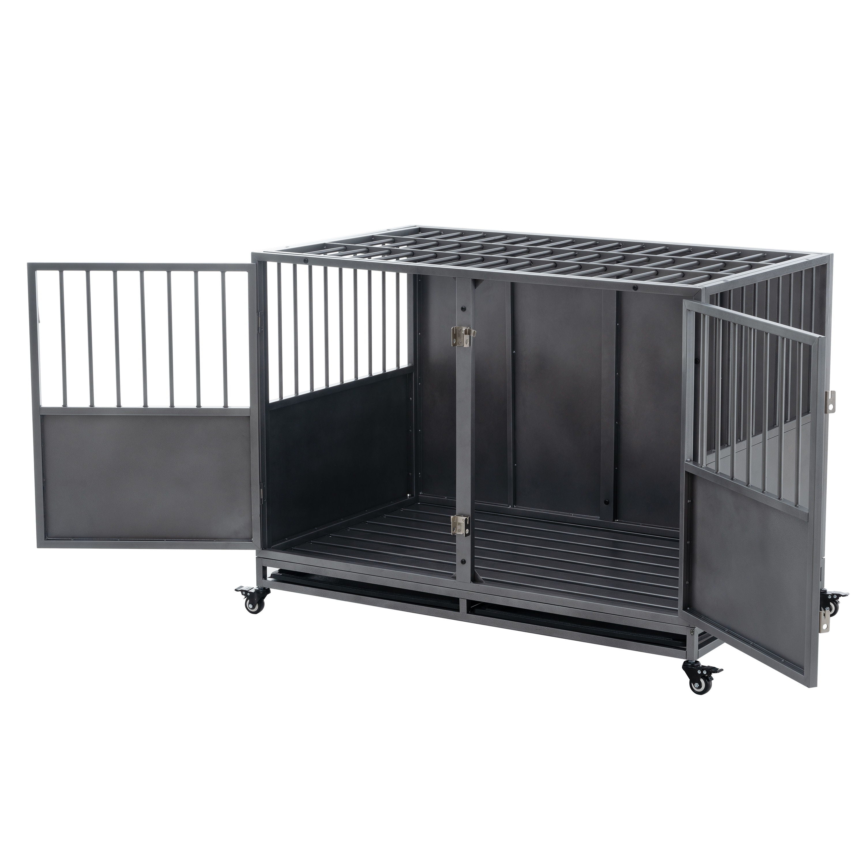 Heavy Duty Dog Crate - Silver Gray