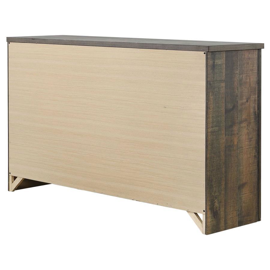 Frederick - 6-Drawer Dresser - Weathered Oak