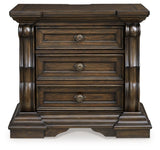 Maylee - Dark Brown - Three Drawer Night Stand by Signature Design by Ashley® | Bel Furniture