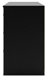 Finch - Six Drawer Dresser - Black